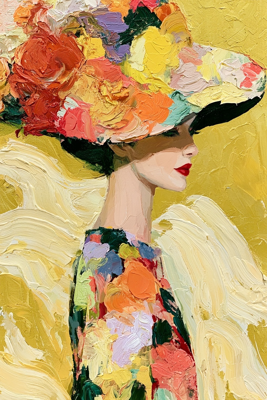 Elegant haute couture portrait of a sophisticated woman