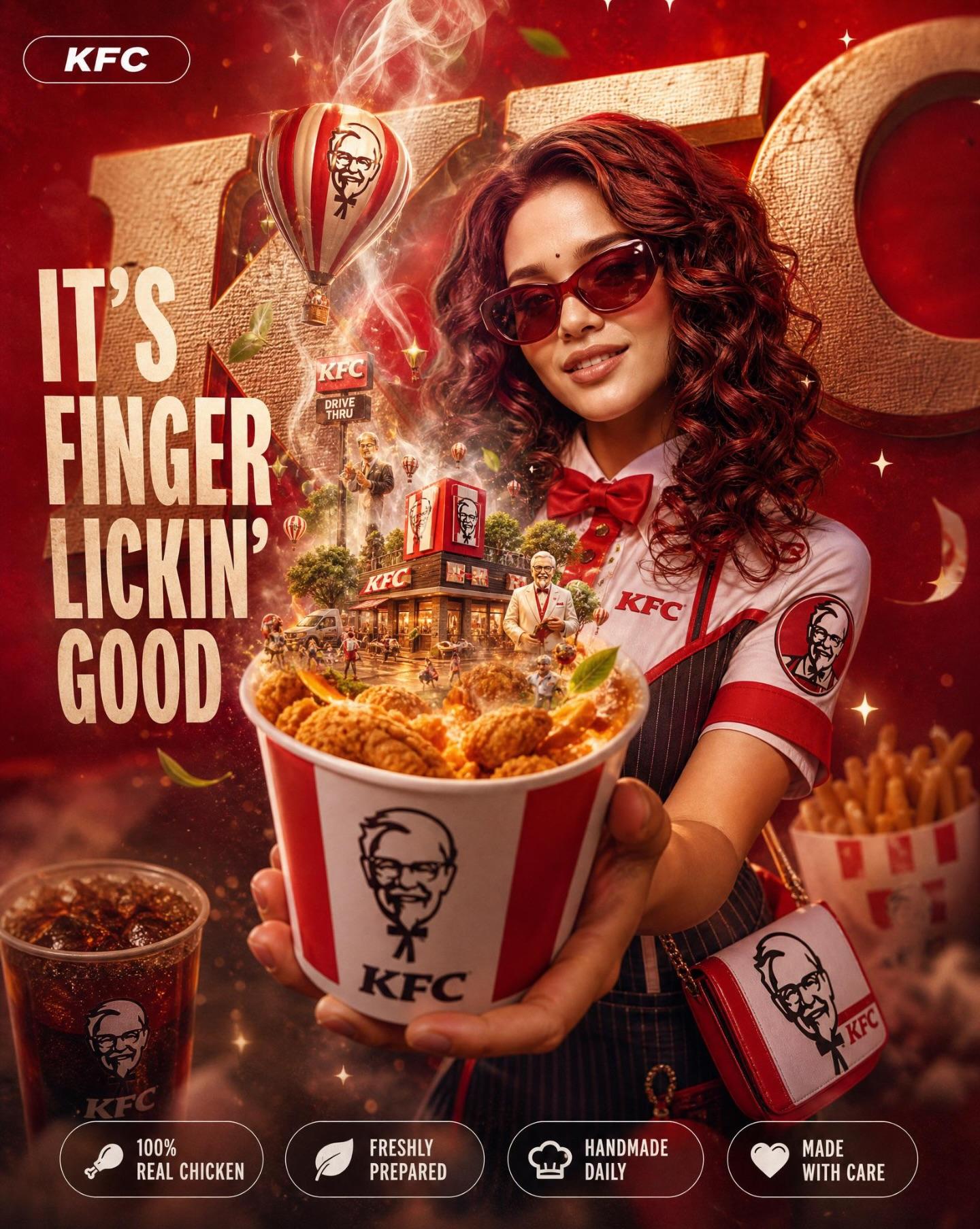 A hyper-detailed surreal advertising poster