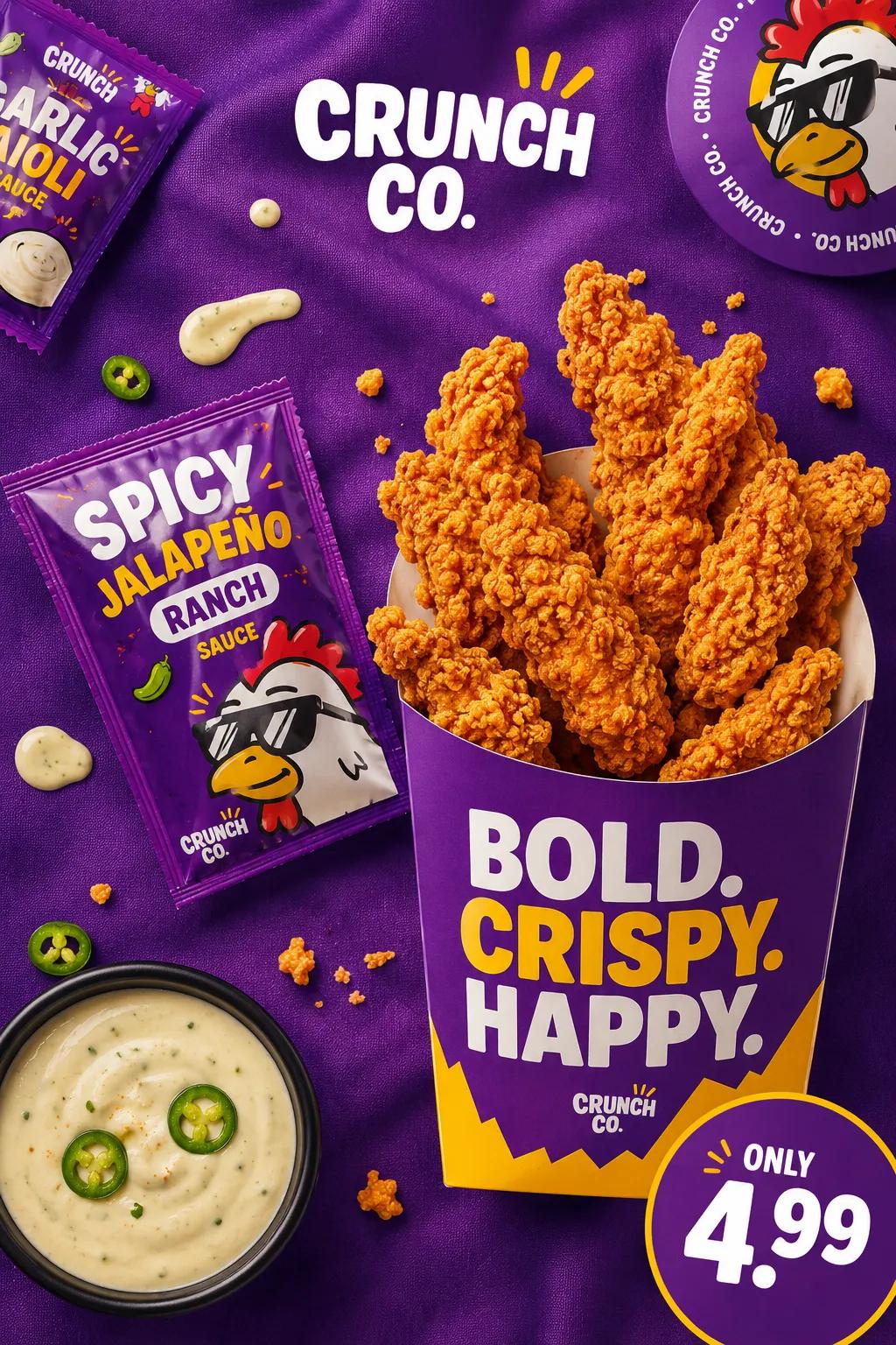 Social-media food campaign artwork