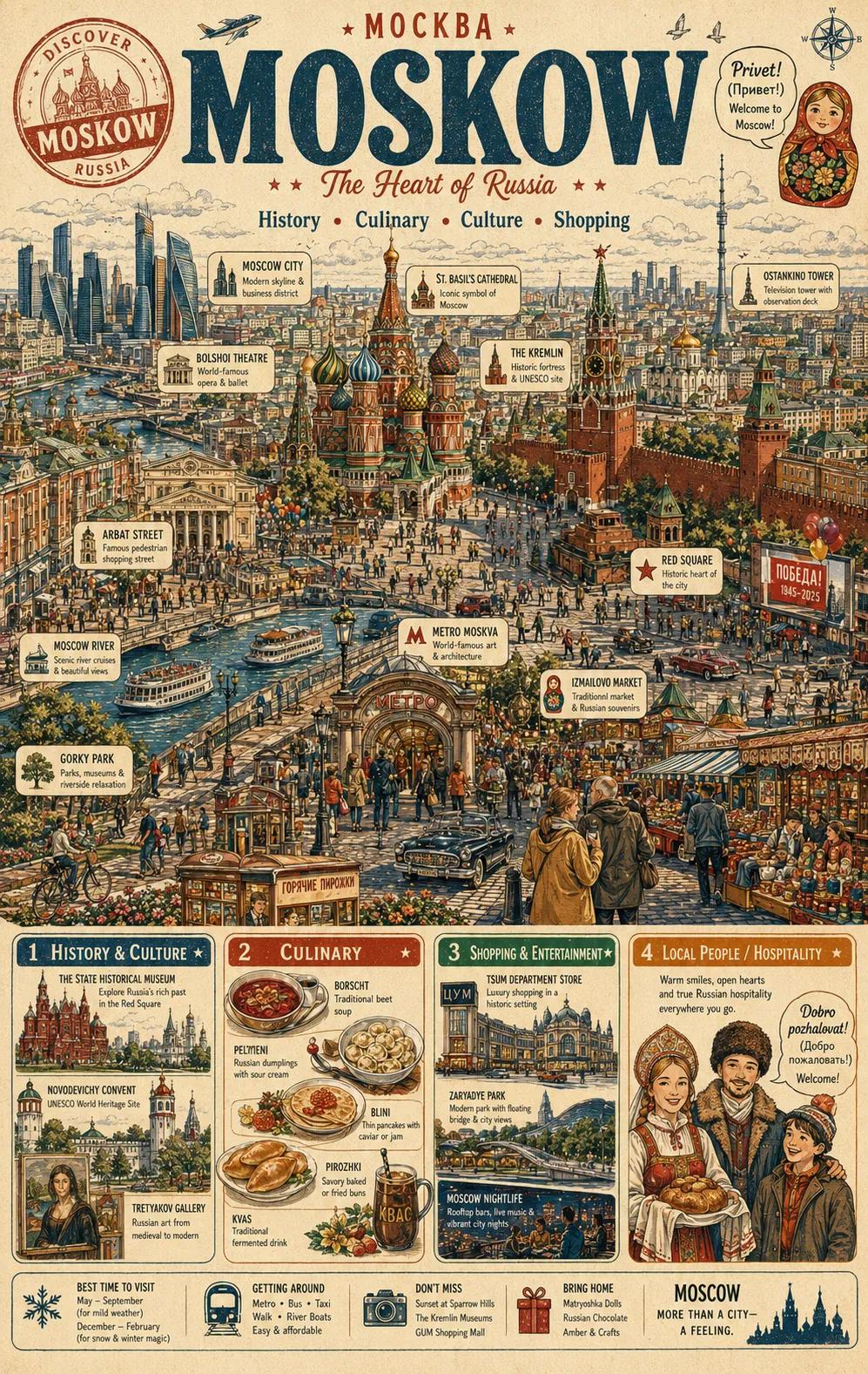Ultra-detailed illustrated travel infographic poster based