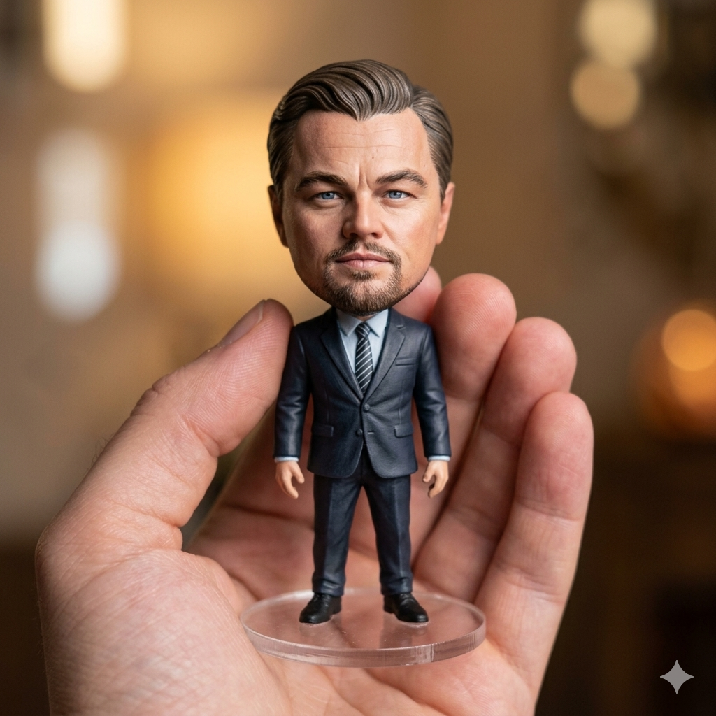 Miniature bobblehead figurine