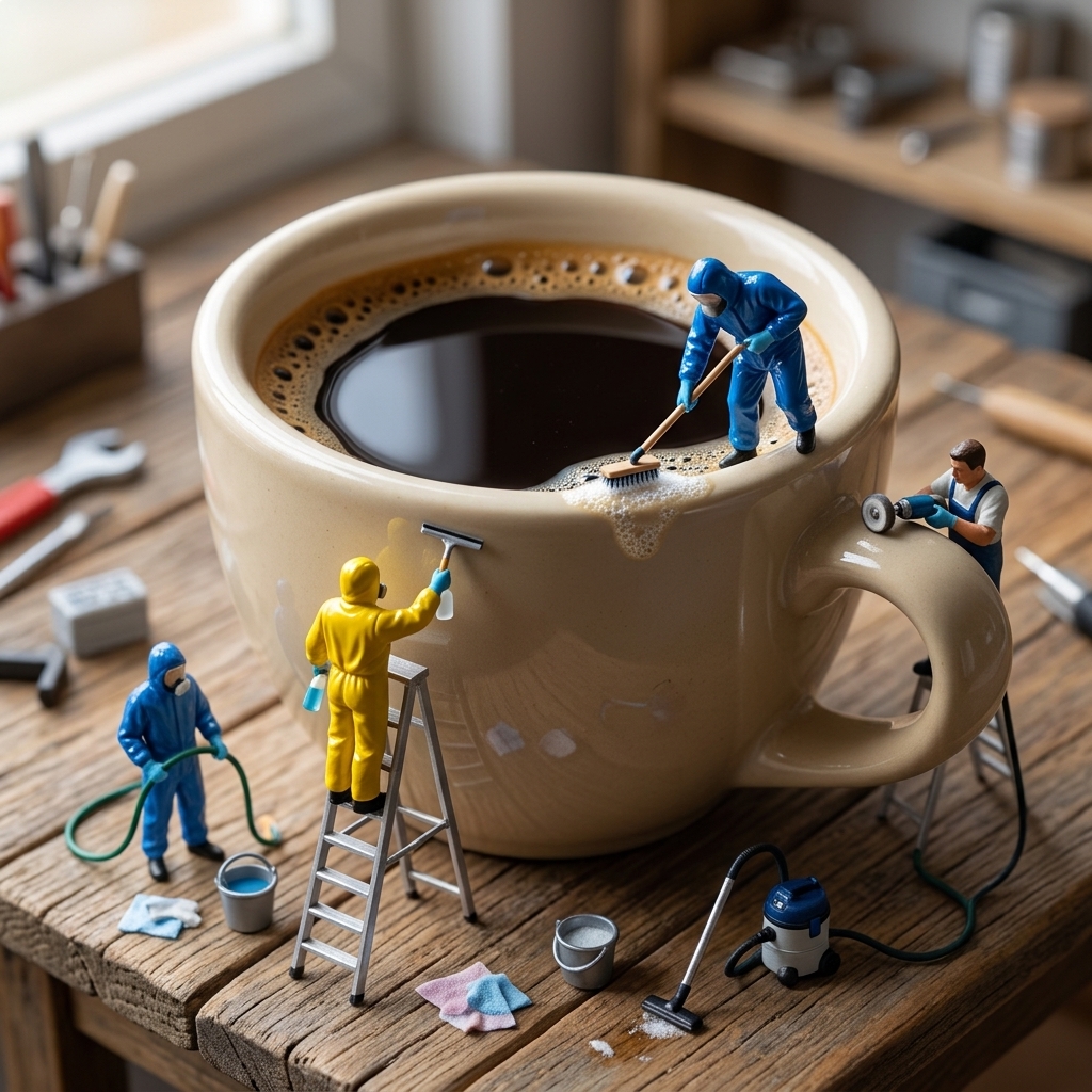 Depicts a miniature diorama